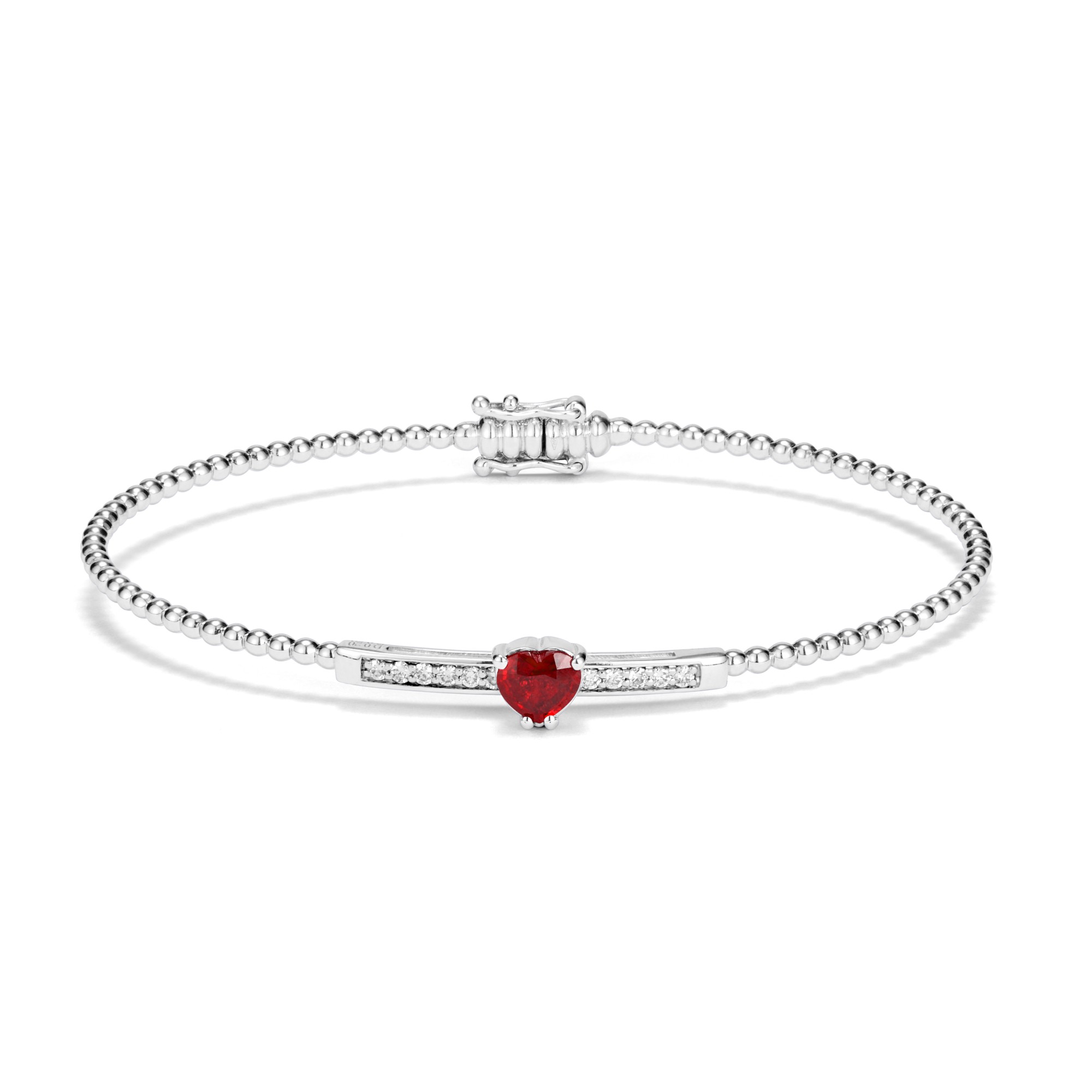 Bracciale Flex con rubino e diamanti