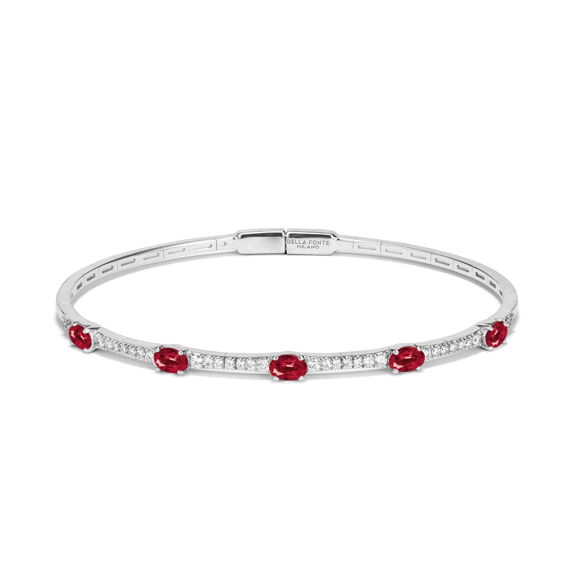 Bracciale Flex con rubini e diamanti