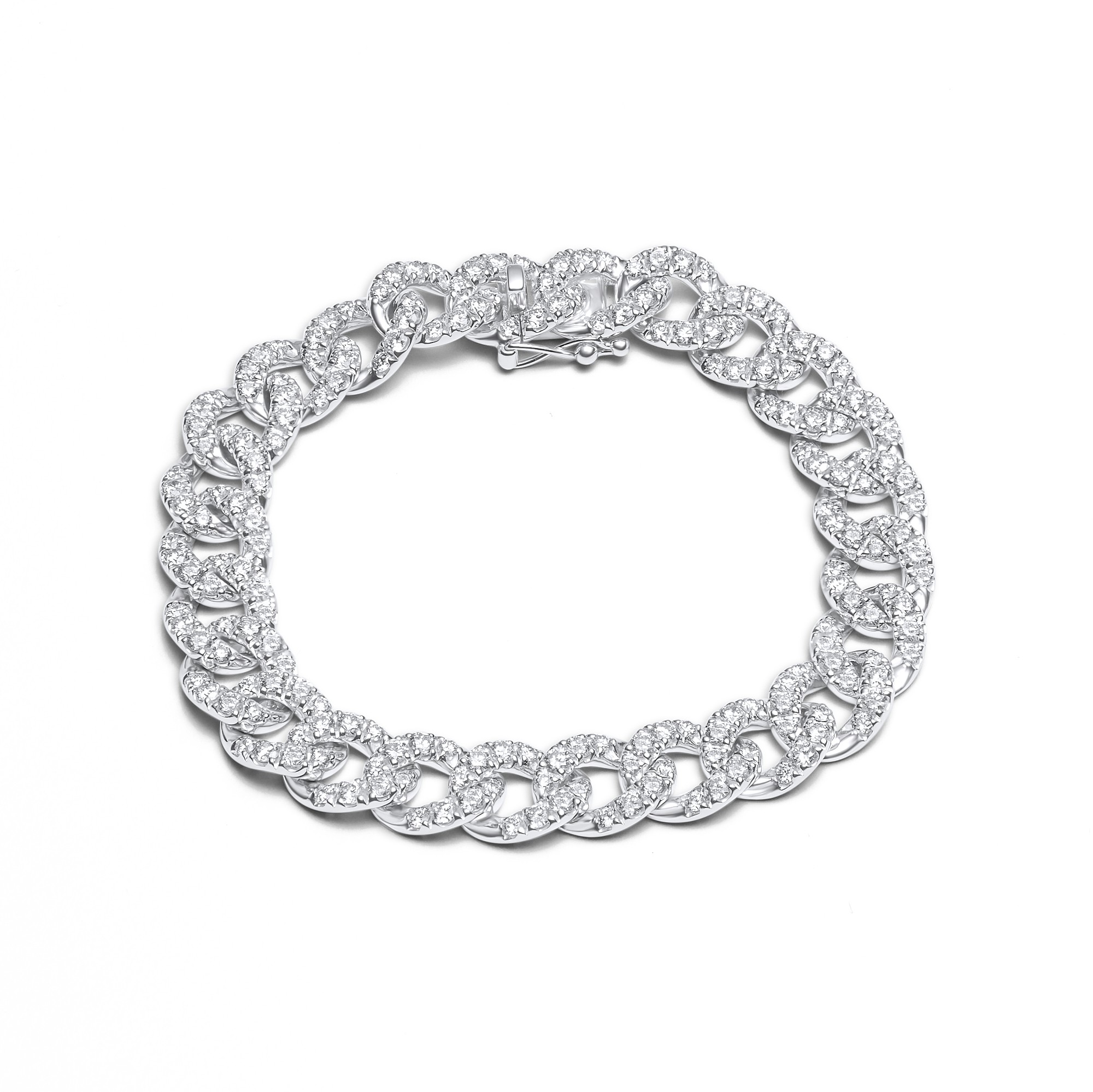 Bracciale groumette con diamanti