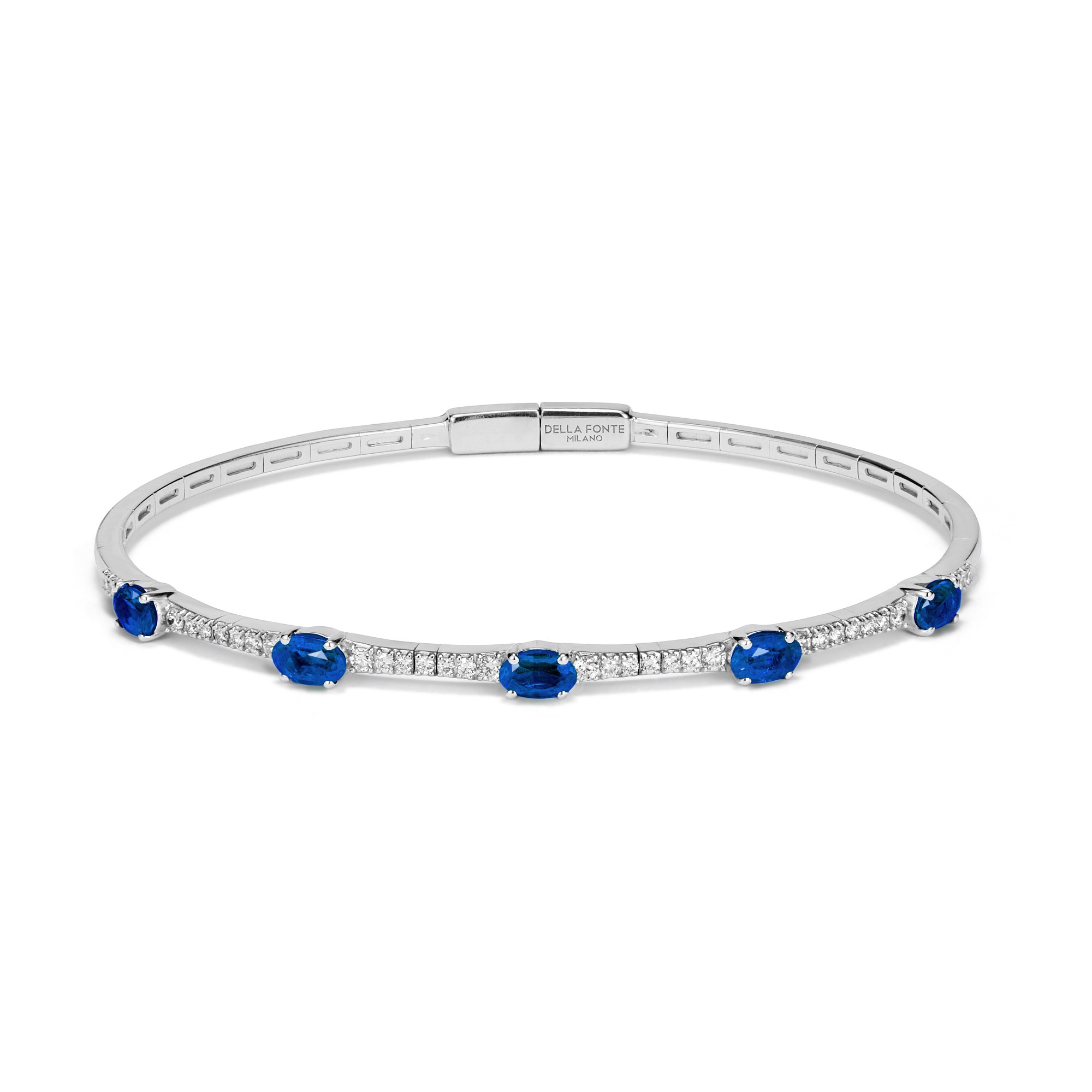 Bracciale Flex con zaffiri e diamanti